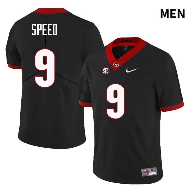 Georgia Bulldogs Men's Ameer Speed #9 Black Stitched College UGA Football Jersey 23QH014FN